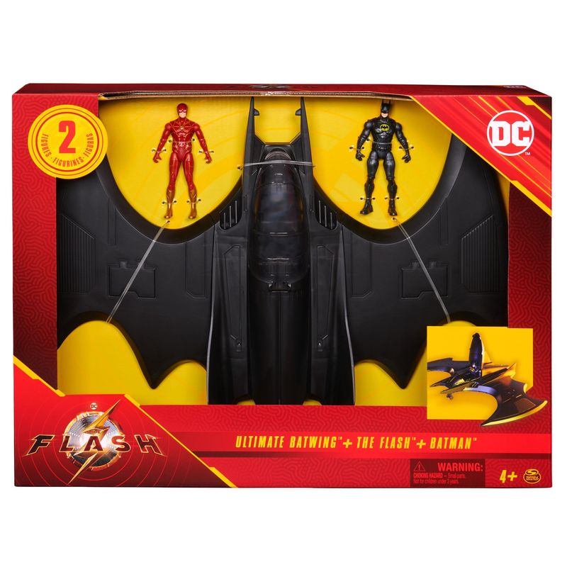 FLASH - Set Vehículo Batwing Incluye figuras Batman y Flash.