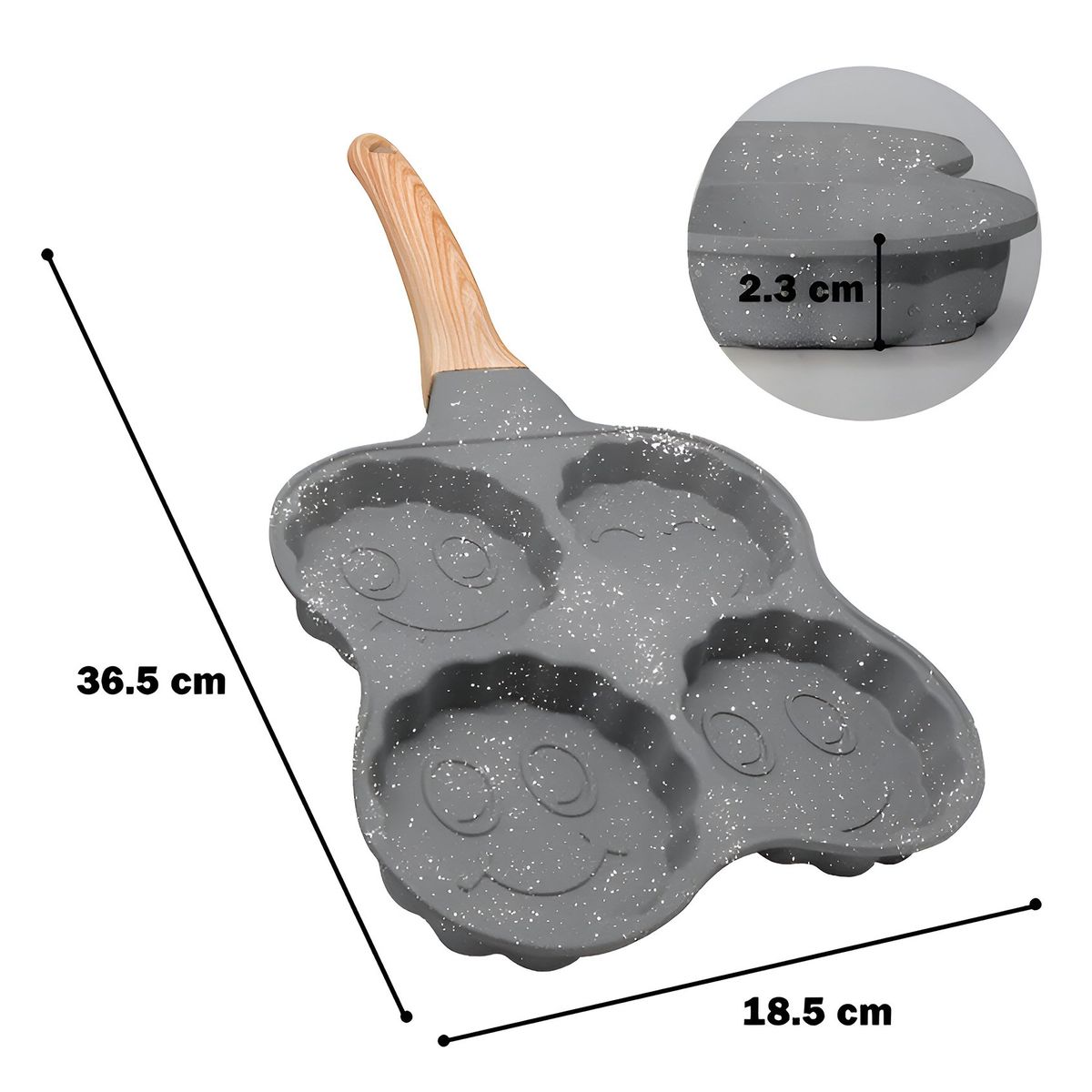 GENERICO - Sarten Para Mini Panqueques Sarten Con Caritas Felices