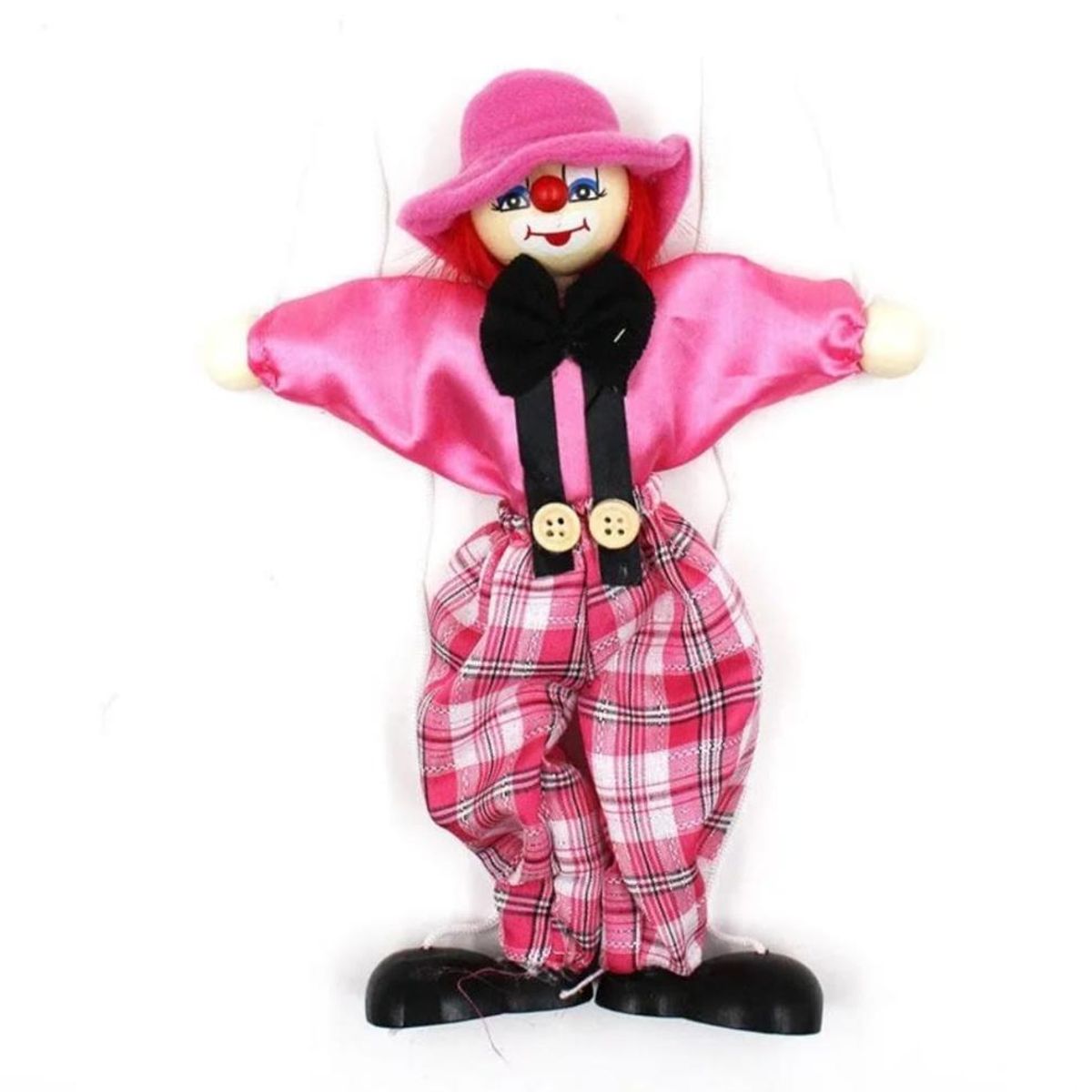 ARTIDIX - Marioneta títere diseño de payaso de juguete rosado