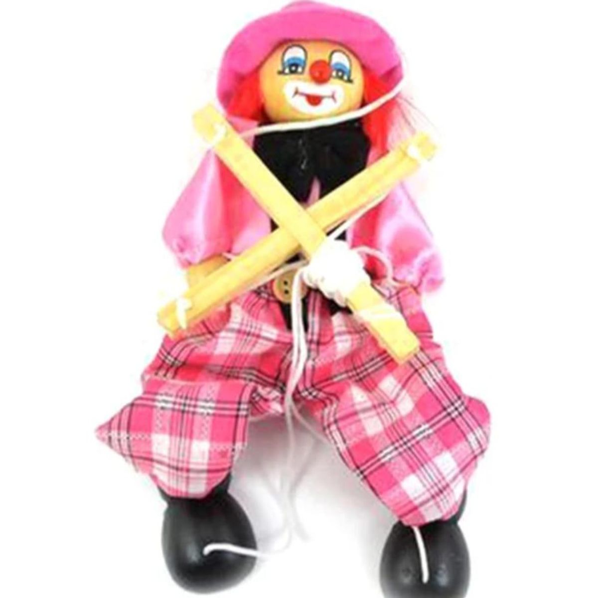 ARTIDIX - Marioneta títere diseño de payaso de juguete rosado