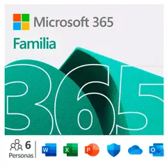 MICROSOFT - Office 365 Familia 3264 Bits 6 Usuarios ESD 1 año