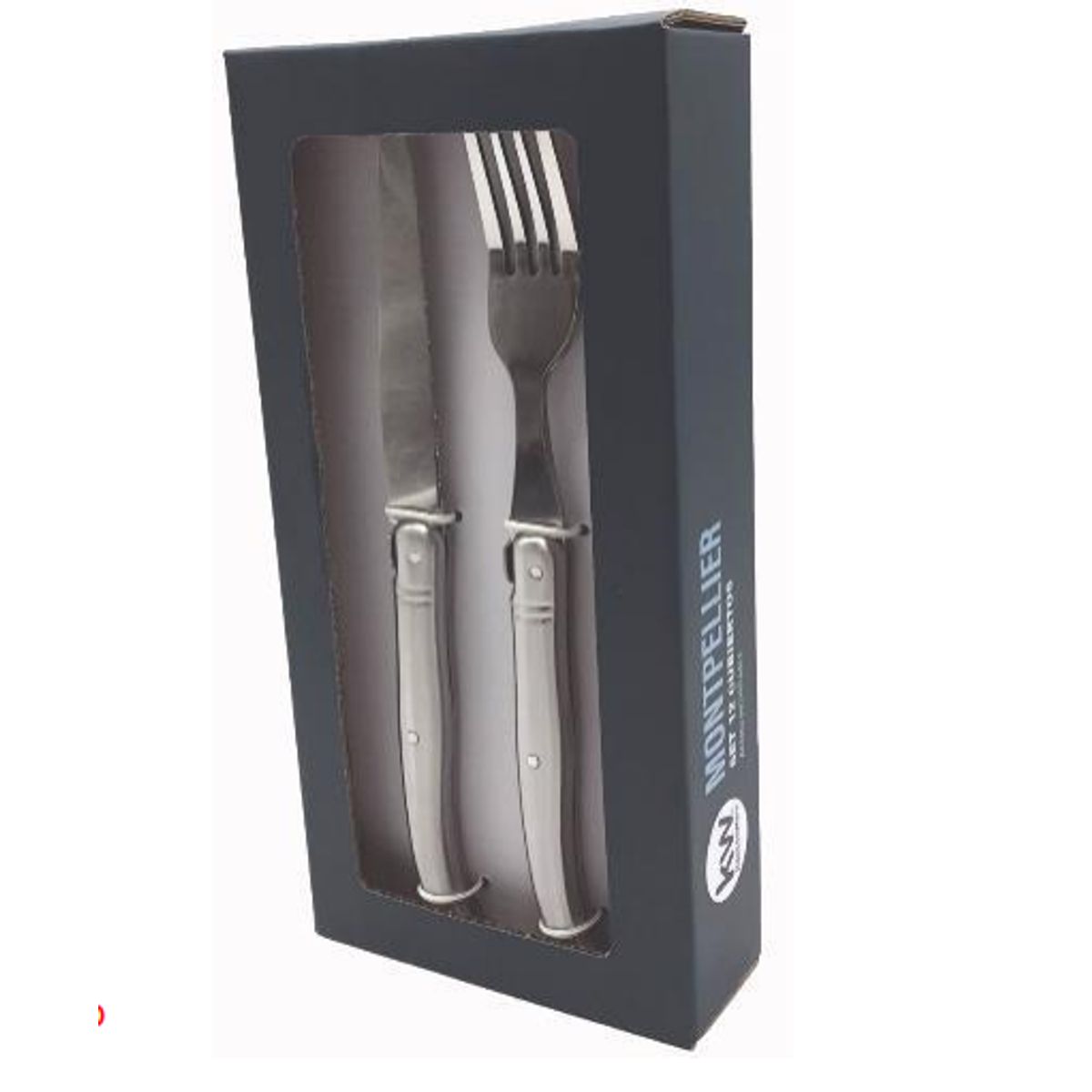 KITCHENWARE - SET 12 PIEZAS CUBIERTO CUCHILLO CARNE MONTPELLIER ACERO INOX