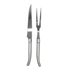 KITCHENWARE - SET SERVICIO CUCHILLO Y TENEDOR TRINCHADOR CARNE MONTPELLIER ACERO INOX