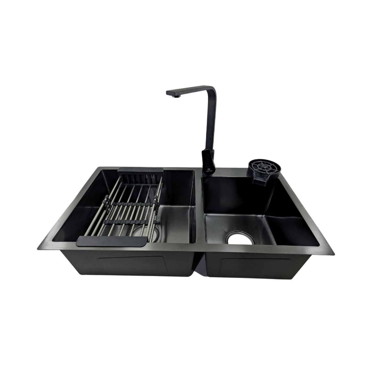 MODERN SPACE - Lavaplatos 68x38 Cm 2.5 Mm Black + Llave Notte + Lavacopas