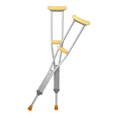 GENERICO - Par Muletas Axilares De Aluminio Regulables Ortopédicas