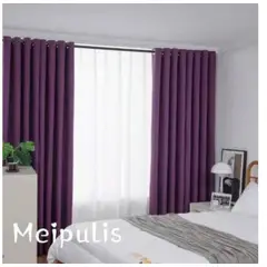 ANGELES DEL HOGAR - Juego Cortinas Blackout 2 Piezas 140x230 Cm Morado