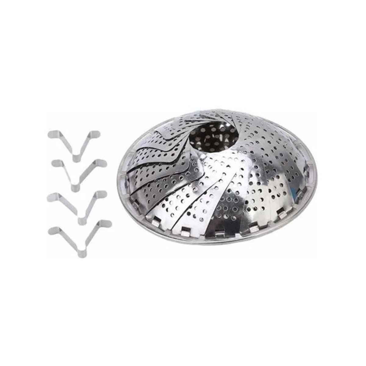 GENERICO - Vaporera Plegable Cocina Cesta Humeante Olla De Vapor