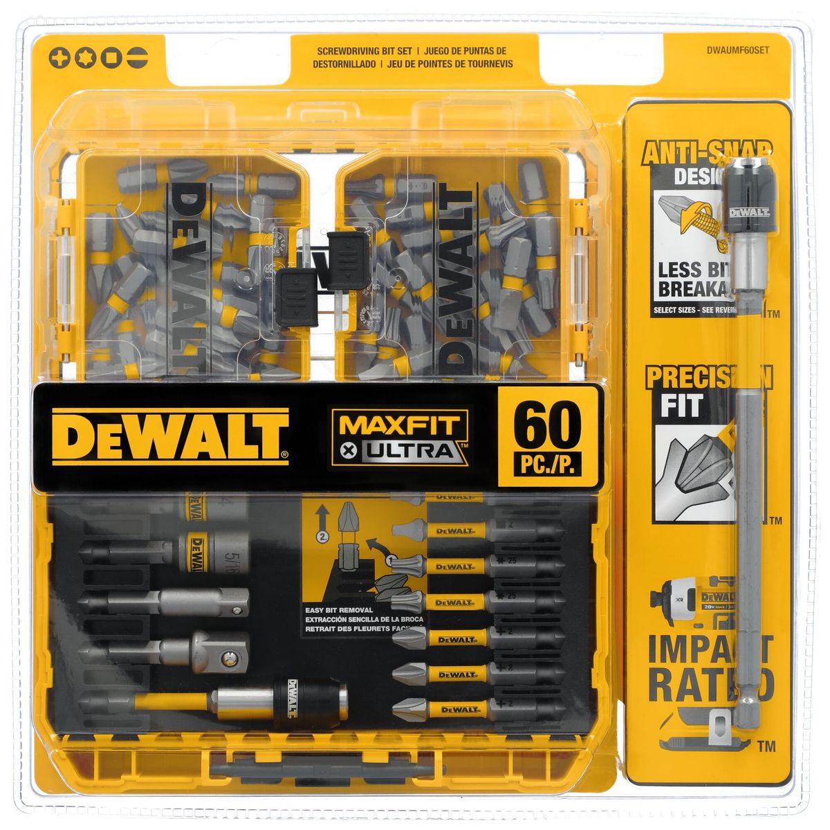 DEWALT - Set 60 puntas destornillador MAXFIT DEWALT DWAUMF60SET