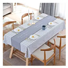 ESHOPANGIE - Mantel Impermeable Diseño Rectangular 140x220cm Blanco