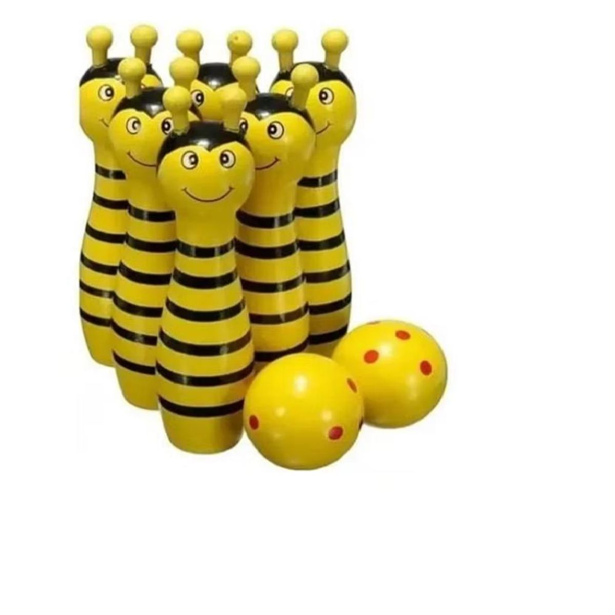 TOLIPA - Palitroques de madera para niños de animales Amarillo