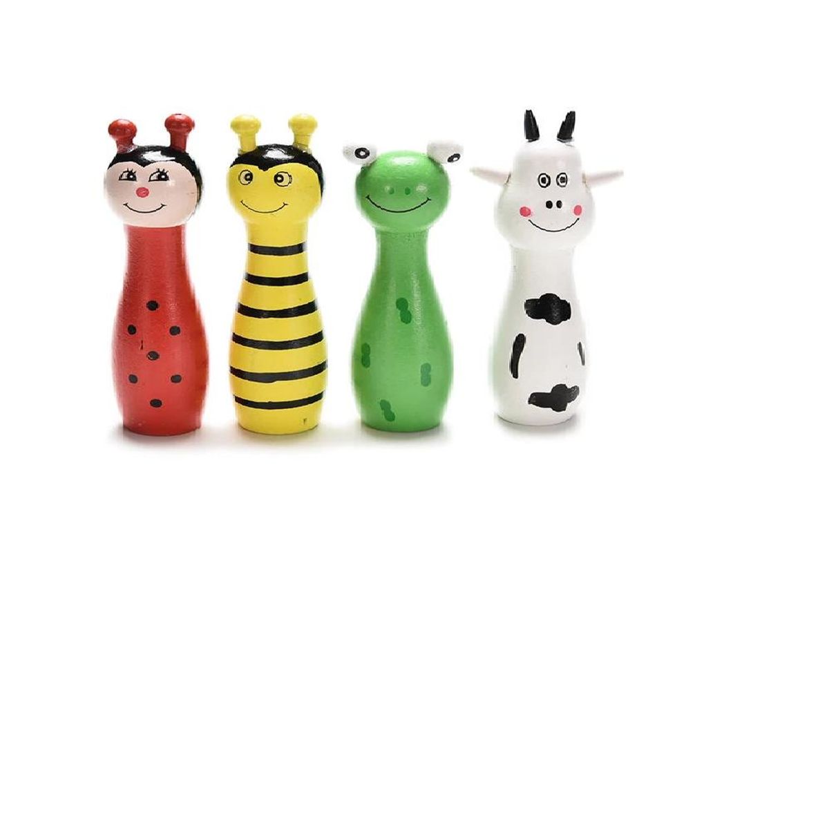 TOLIPA - Palitroques de madera para niños de animales Amarillo