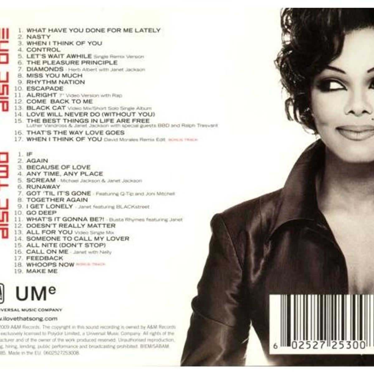 HITWAY MUSIC - JANET JACKSON - BEST OF (2CD) - CD HITWAY MUSIC