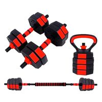 Mancuernas Ajustables Set 20kg 3 En 1 + Barra + Kettlebell