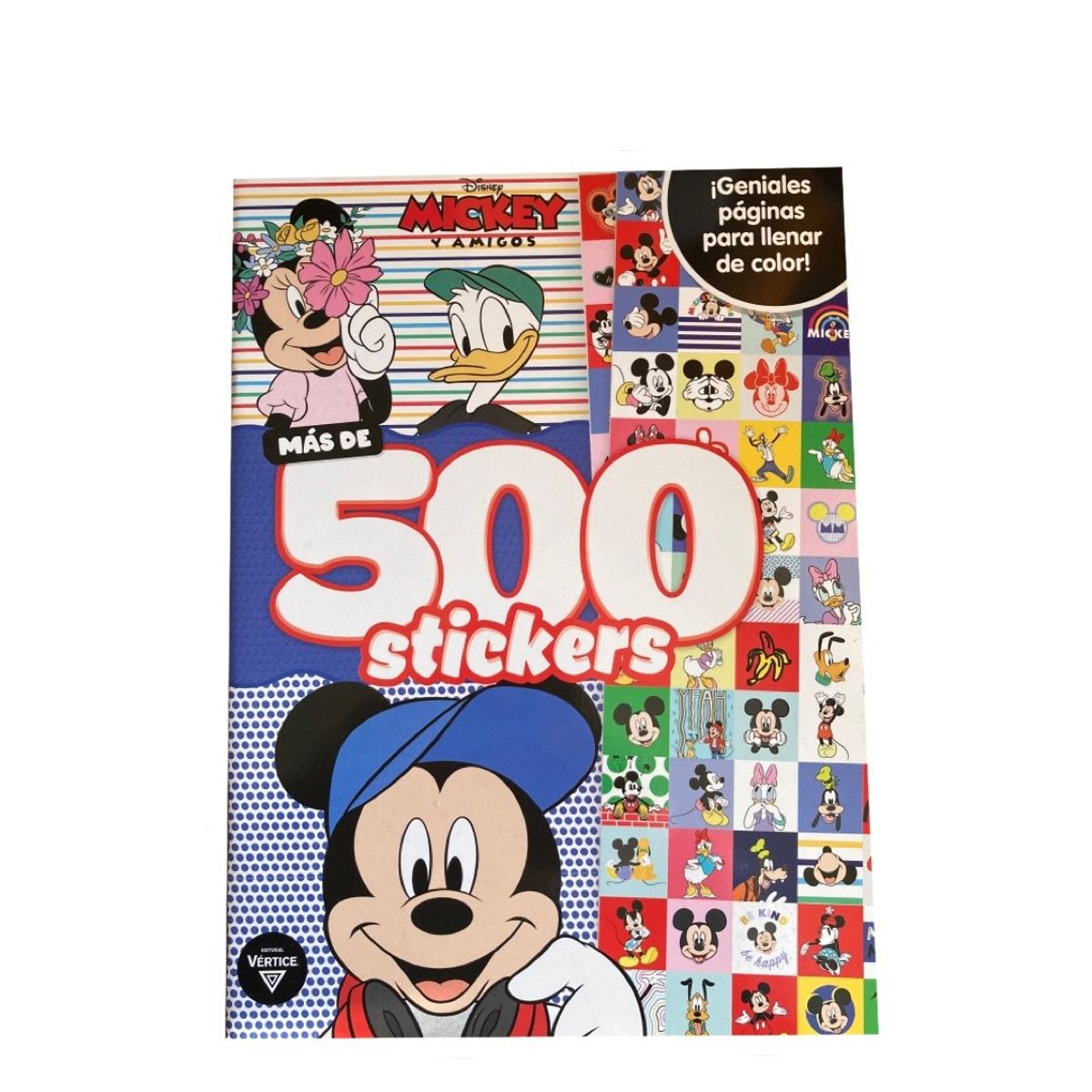 VERTICE - Libro para colorear Mickey y sus amigos más 500 stickers