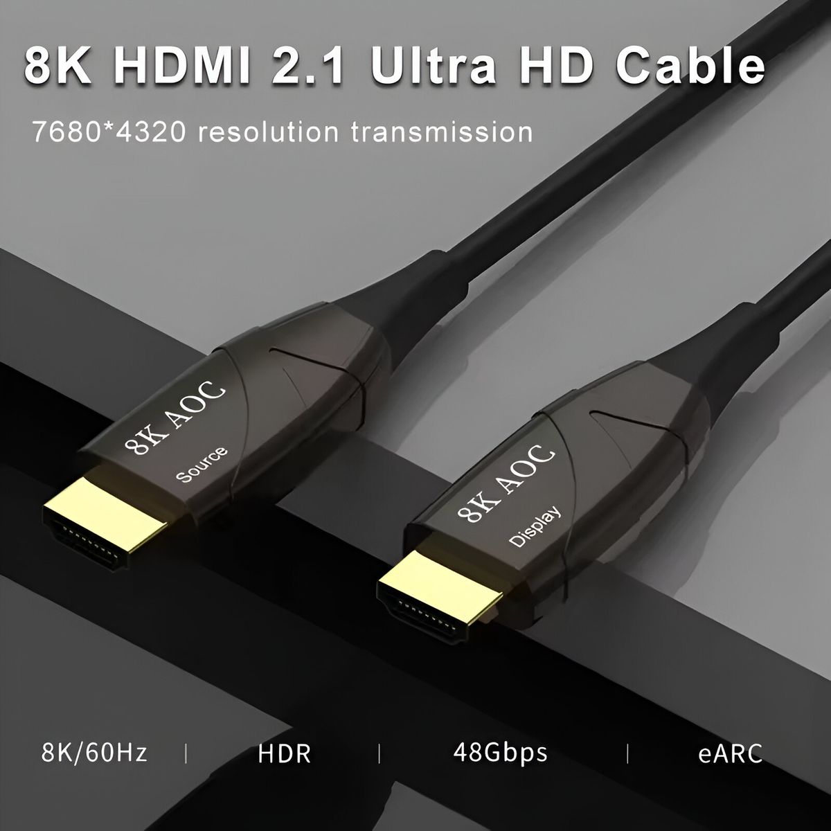 OEM - Cable HDMI 8K Profesional V2.1 de Fibra Óptica 20MT 48Gbps OEM