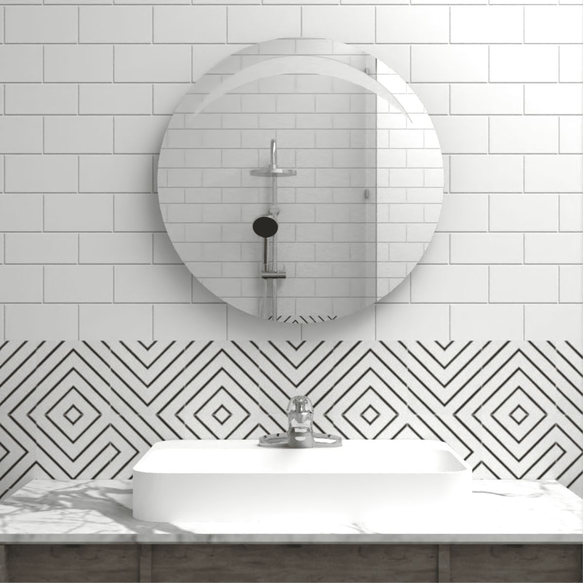 FMFURNITURE - Espejo Circular 60x60x1.9 cm