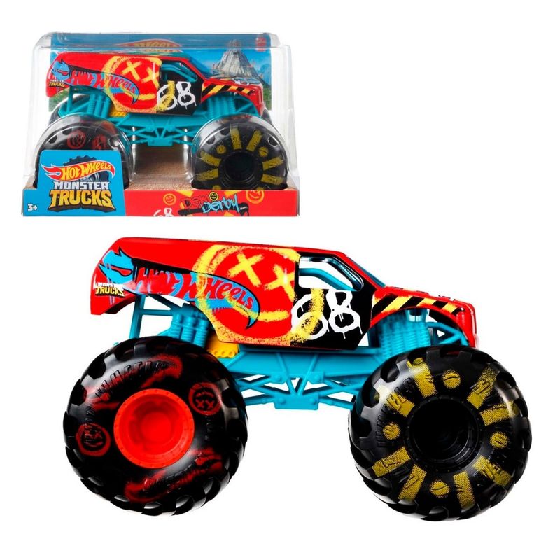 HOT WHEELS - HOT WHEELS MONSTER TRUCKS ESCALA 1:24 - DEMO DERBY