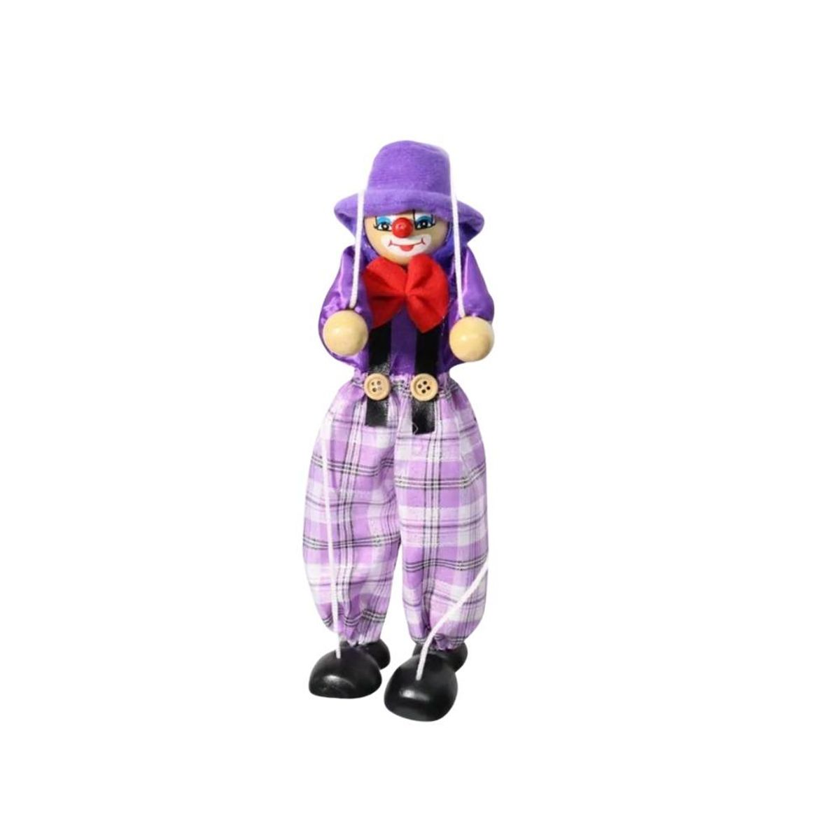 ARTIDIX - Marioneta títere diseño de payaso de juguete morado