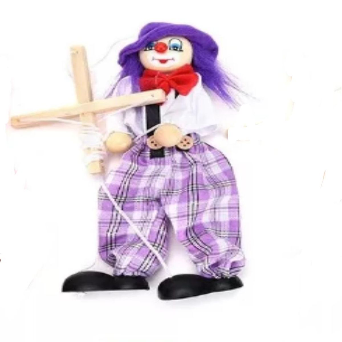 ARTIDIX - Marioneta títere diseño de payaso de juguete morado