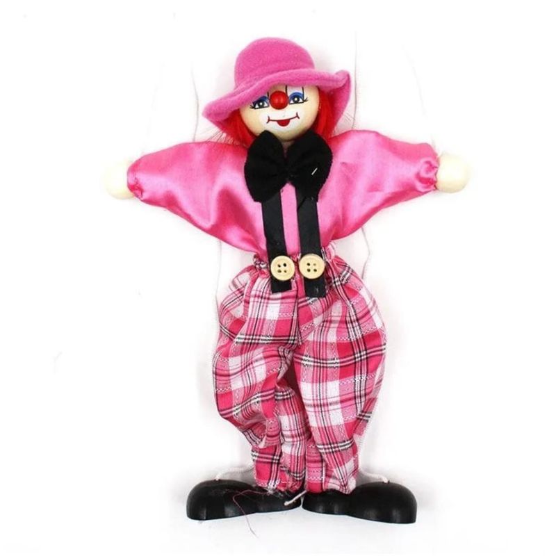 ARTIDIX - Marioneta diseño de payaso de juguete color rosado