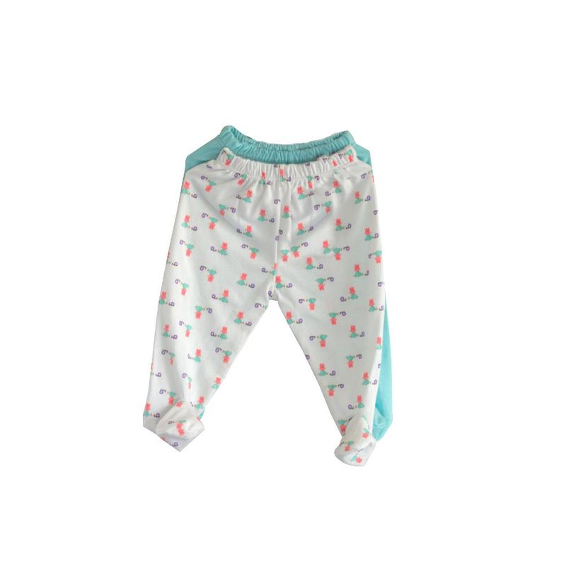 COYOTE KIDS - Pack pantalones blanco turquesa algodón peruano - Blanco