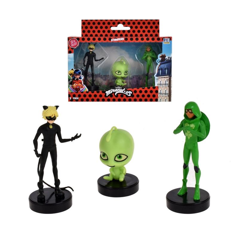 MIRACULOUS - Pack 3 Figuras Timbre Miraculous - Wayzz