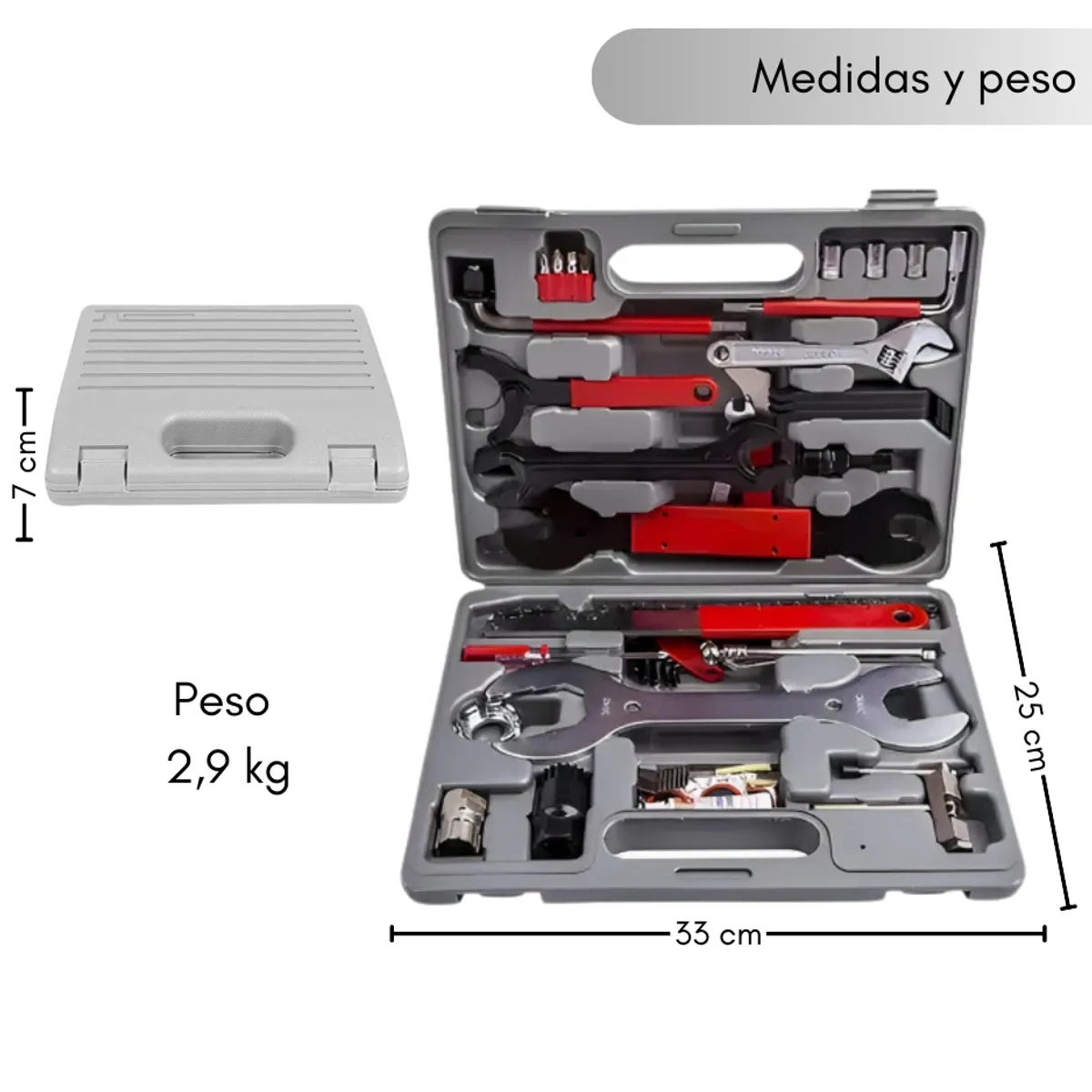 GENERICO - Kit Herramienta Para Bicicleta 44 Piezas Especializadas