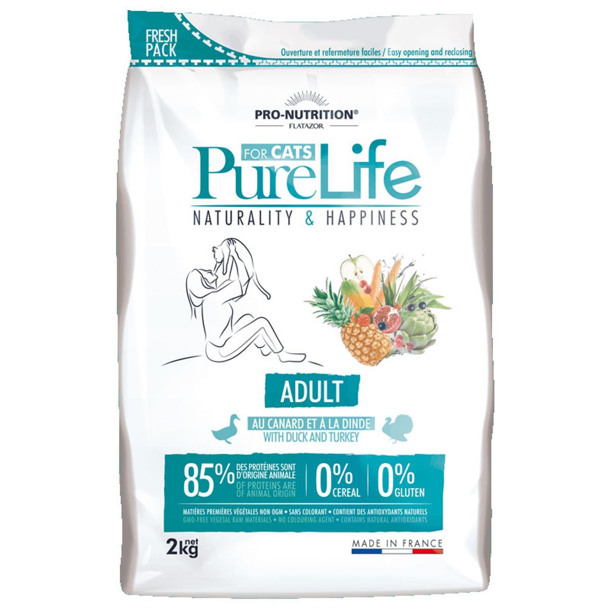 PRO NUTRITION FLATAZOR - Alimento Pure Life Adult Cat Gato 8Kg