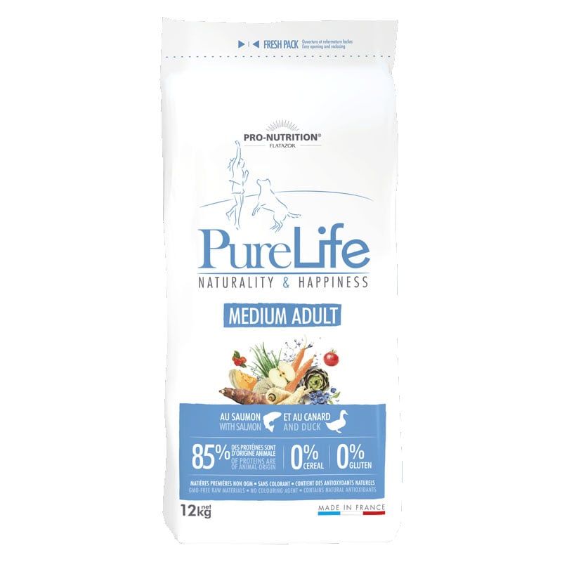 PRO NUTRITION FLATAZOR - Pure Life Alimento Adult Medium Perro 12 Kg
