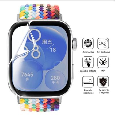 Imagen 2 del producto Pack 3 Láminas Protectoras Hidrogel Smartwatch Huawei Fit 3