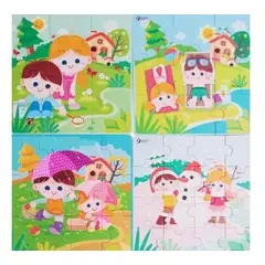 GENERICO - Puzzle 4 En 1 Granja Madera PB-C5