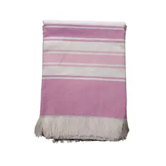 TEKA - Manta Vicenza 230gm² color Rosa con Blanco