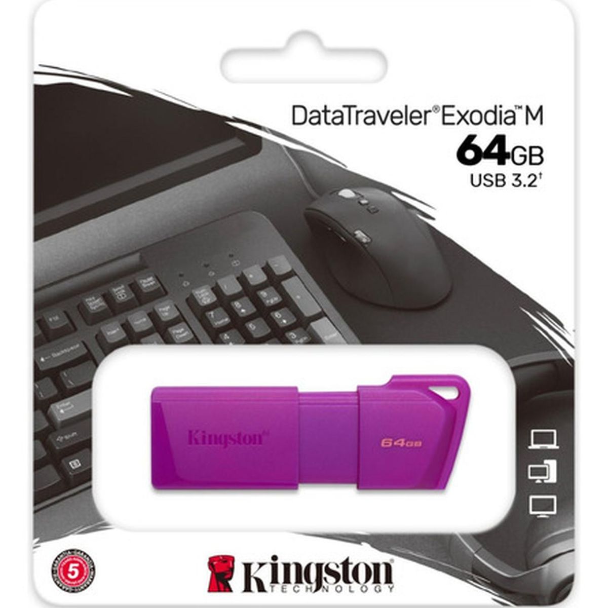 KINGSTON - Memoria Flash Usb Kingston 64 Gb Exodia M Morada - Violeta