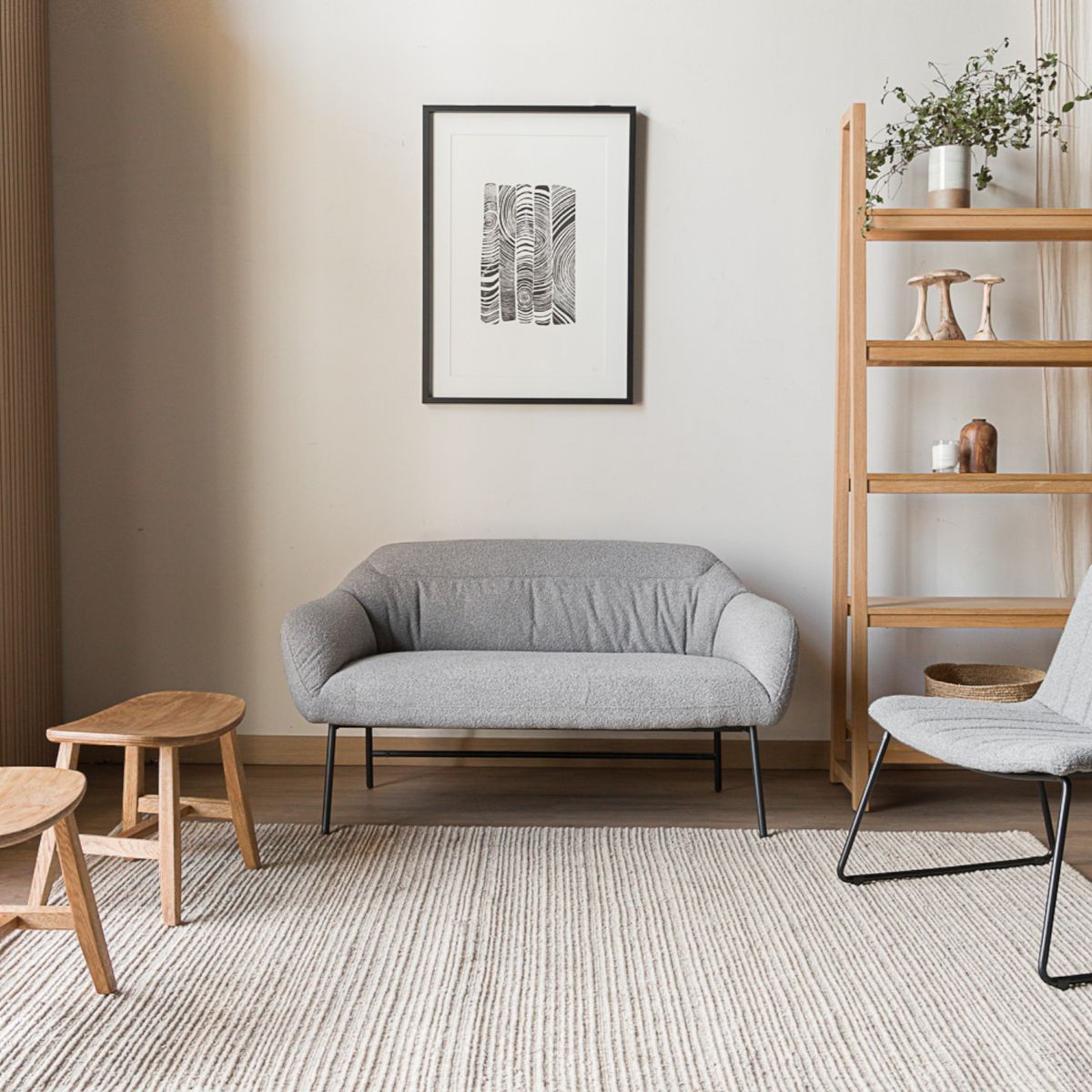 AMOBLE - Sofa Origo Gris Amoblé