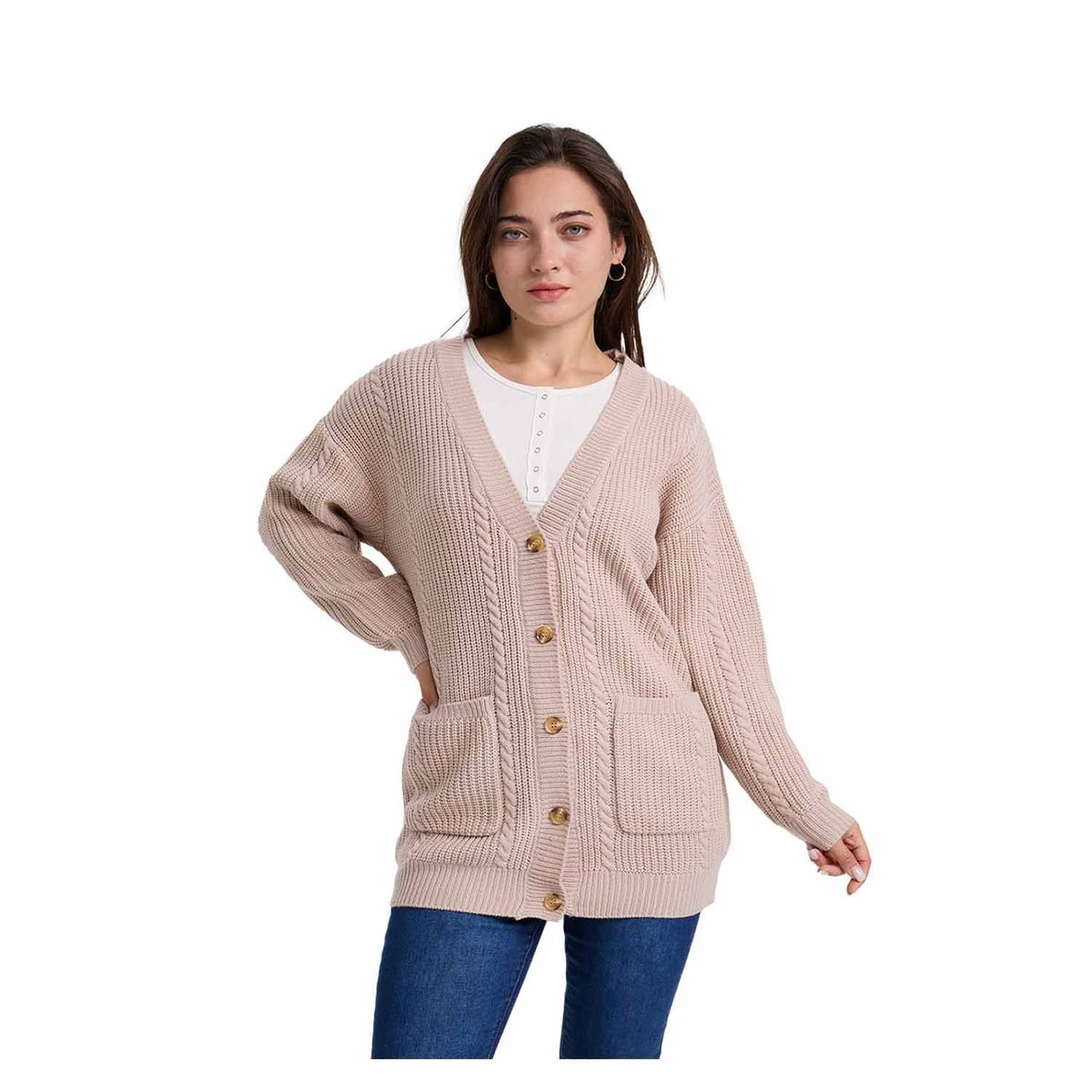 FASHION'S PARK - Sweater Mujer Abierto Arena Fashion's Park