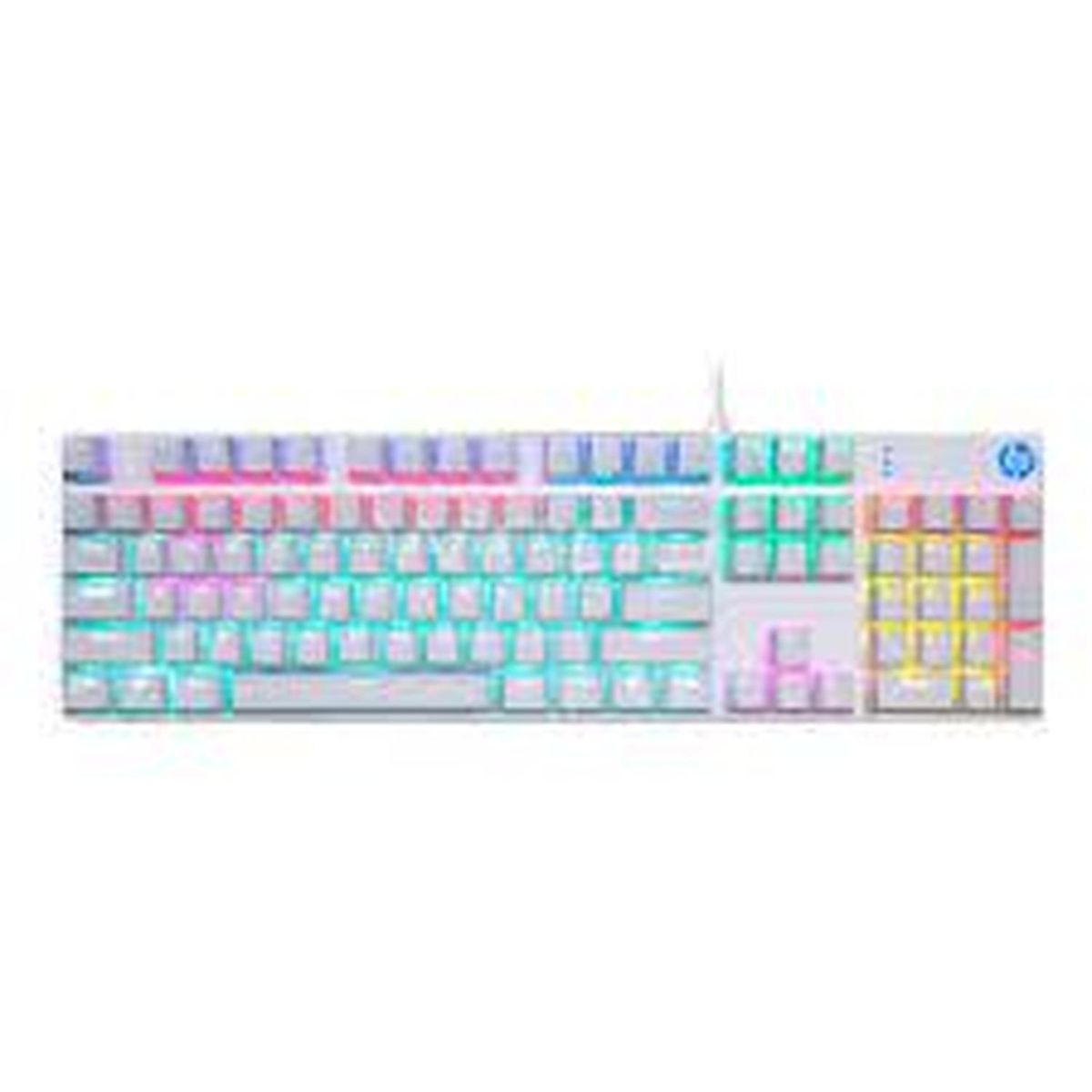 HP - Teclado Gamer Hp Gk400f Qwerty Español Con Luz Rainbow