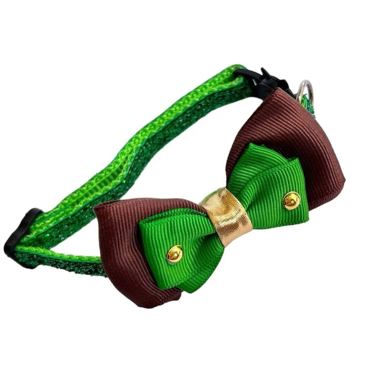 GENERICO - Collar con corbatín para gatos verde