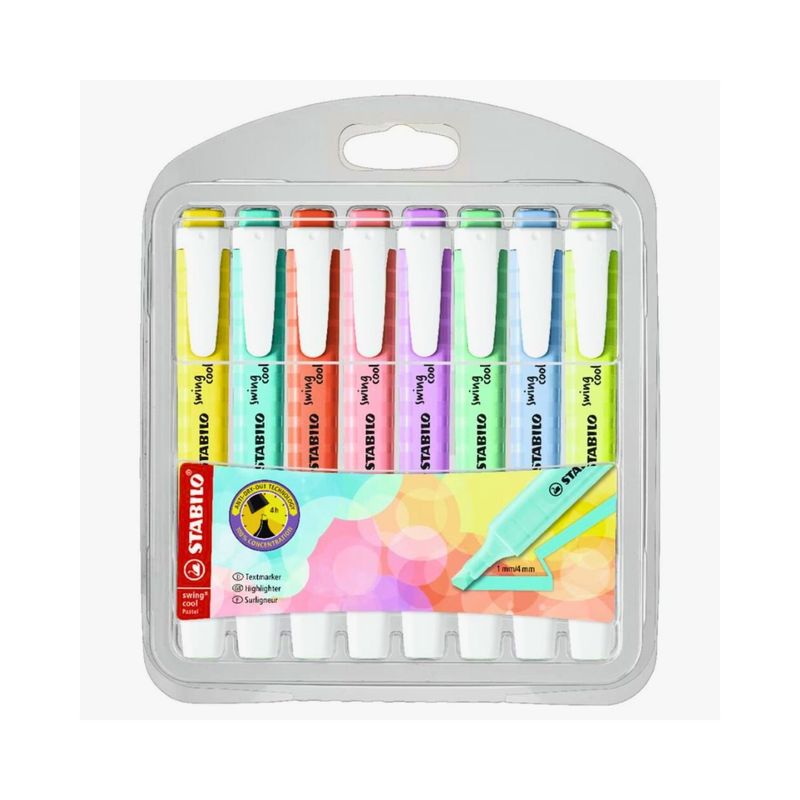 STABILO - Set 8 Destacadores Swing Cool Pastel Stabilo