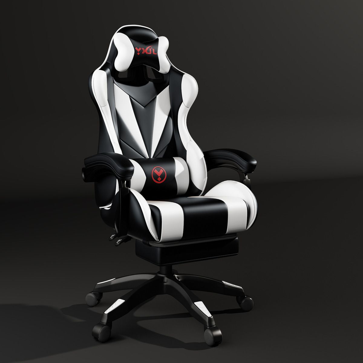 U BUY - Silla Gamer Vejia Ergonómica  Con Tapizado De Poliuretano Blanco