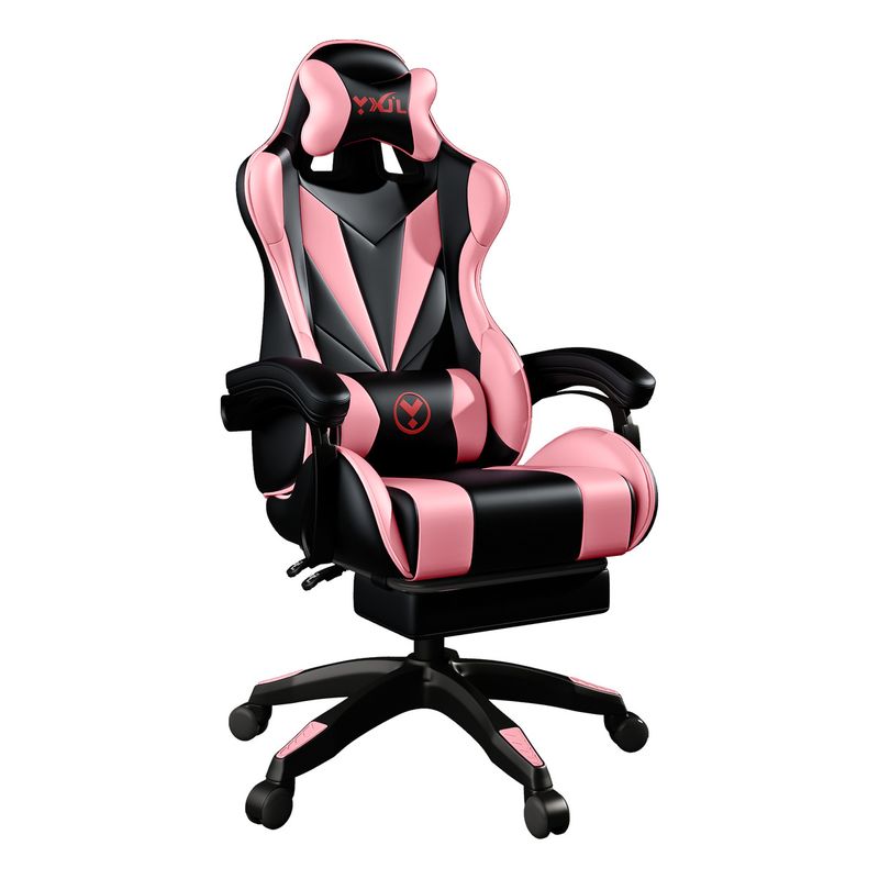 U BUY - Silla Gamer Vejia Ergonómica  Con Tapizado De Poliuretano Rosa