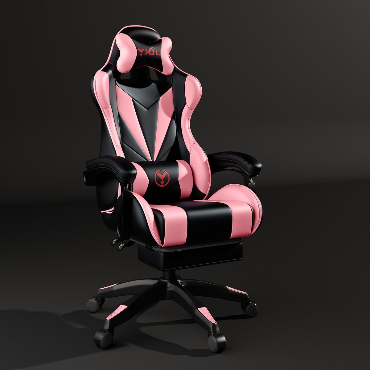 U BUY - Silla Gamer Vejia Ergonómica  Con Tapizado De Poliuretano Rosa