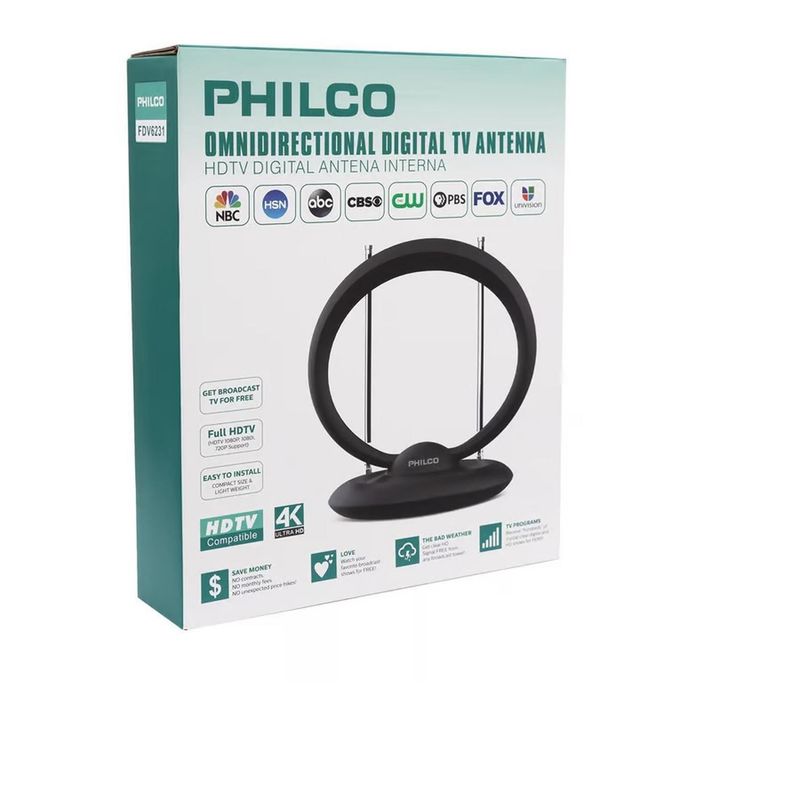 PHILCO - ANTENA HD TV ANALOGA DIGITAL INTERIOR PHILCO.