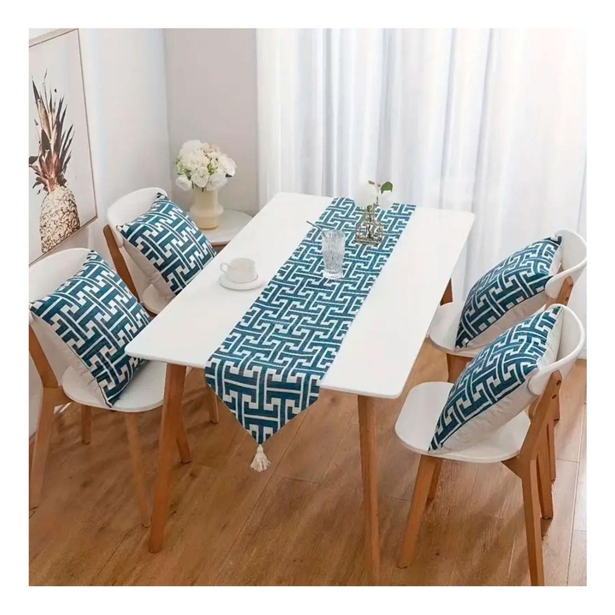 GENERICO - Funda Decorativa De Cojin Modelo Chenille Elegante - Azul - 45