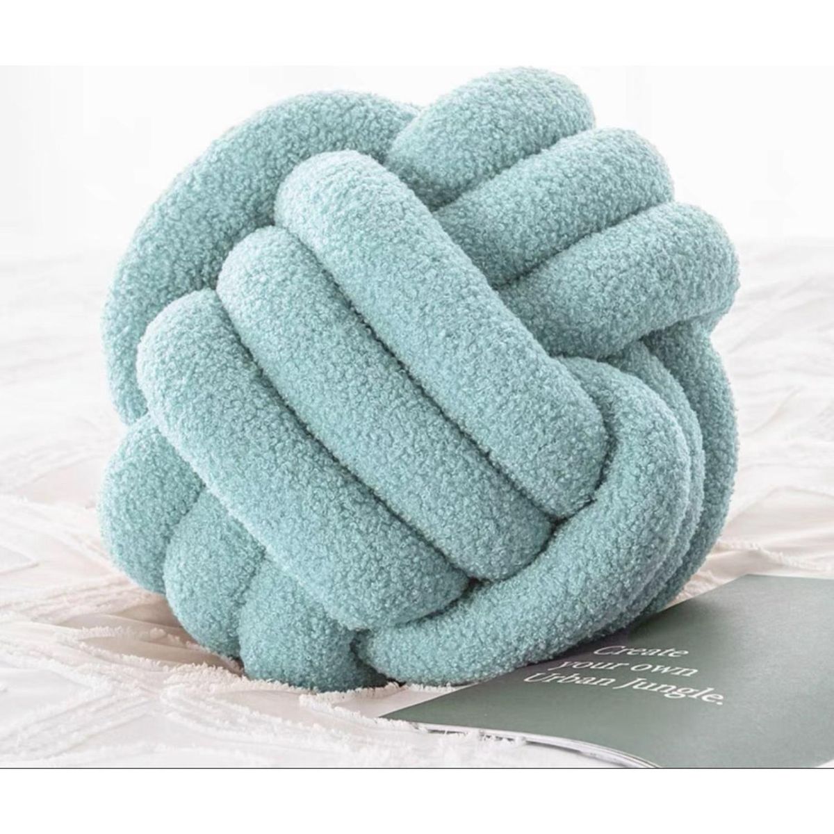 GENERICO - Cojin Decorativo Modelo Nudo Acolchado - Celeste