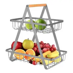 GENERICO - Rack Organizador Multiuso Y Decorativo 2 Niveles Gris