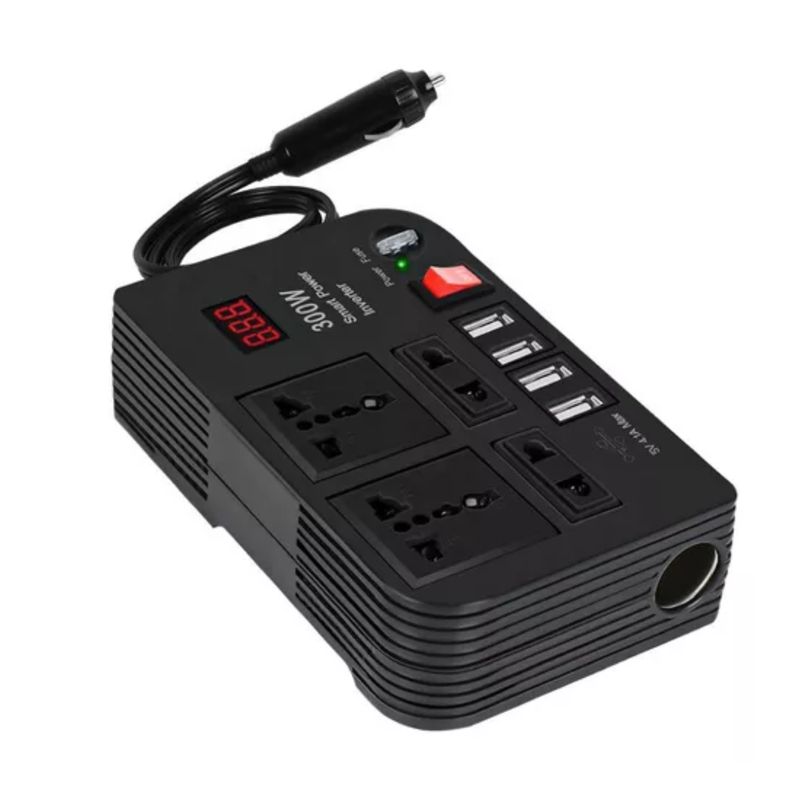 IMPORTCLICK - Inversor Corriente Automóvil 300 Watt 12 V A 220v IMPORTCLICK