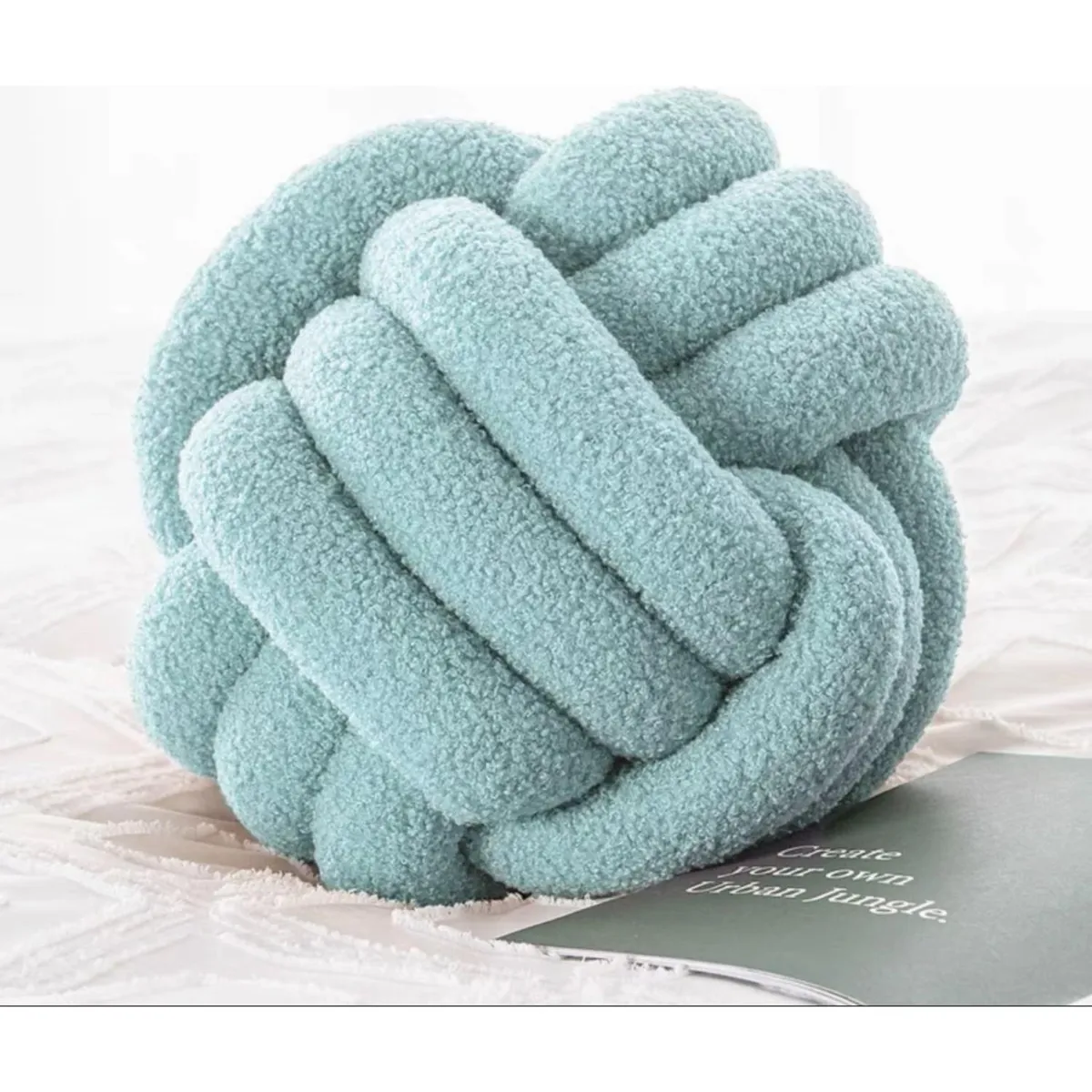 GENERICO - Cojin Decorativo Modelo Nudo Acolchado - Celeste