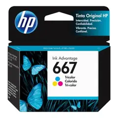 HP - Tinta 667 Color Original / Tricolor / Zonagamerchile