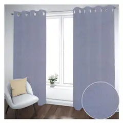 GENERICO - Cortina Black Out 2 Paños Decorativa Gris Liso N°5 (140X230)