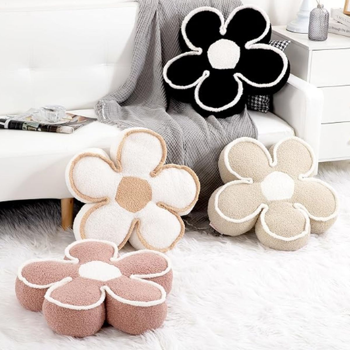 GENERICO - Cojín Flor Suave Y Comodo Para Silla Beige